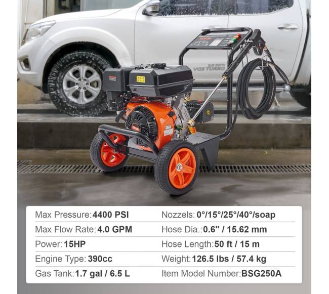 Benzininė aukšto slėgio plovimo mašina 4400 PSI6