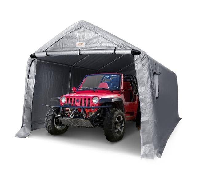 Nešiojamas garažo sandėliavimo tentas su užtrauktuku0