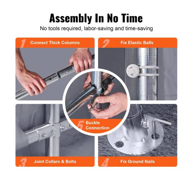 Nešiojamas garažo sandėliavimo tentas su užtrauktuku4