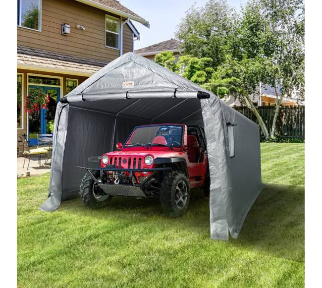 Nešiojamas garažo sandėliavimo tentas su užtrauktuku7