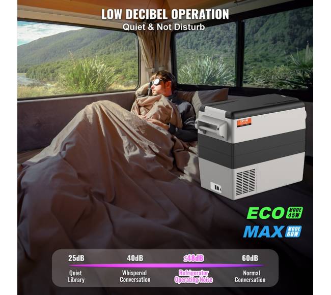 Automobilinis šaldytuvas 52 L, 12 V, dvizonalinis3