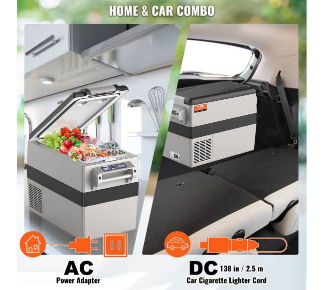 Automobilinis šaldytuvas 52 L, 12 V, dvizonalinis5