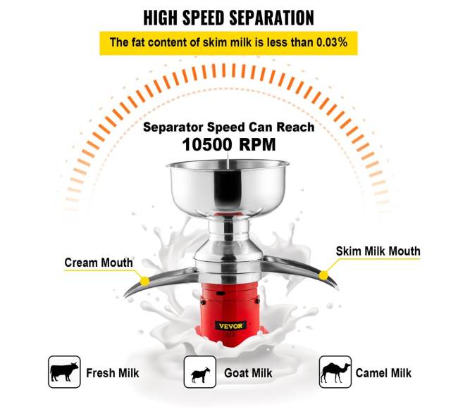 Pieno grietinėlės separatorius 100Lh3