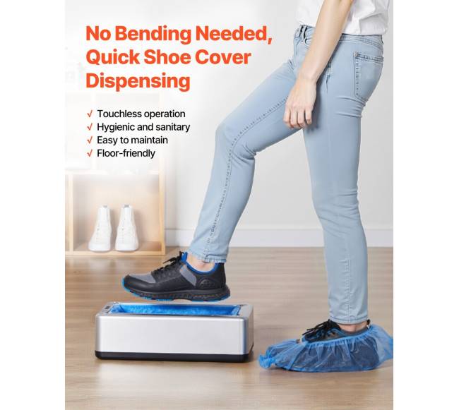 Batų uždangalų dozatorius su 100 dangtelių1