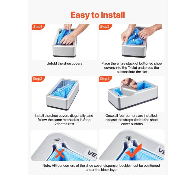 Batų uždangalų dozatorius su 100 dangtelių4