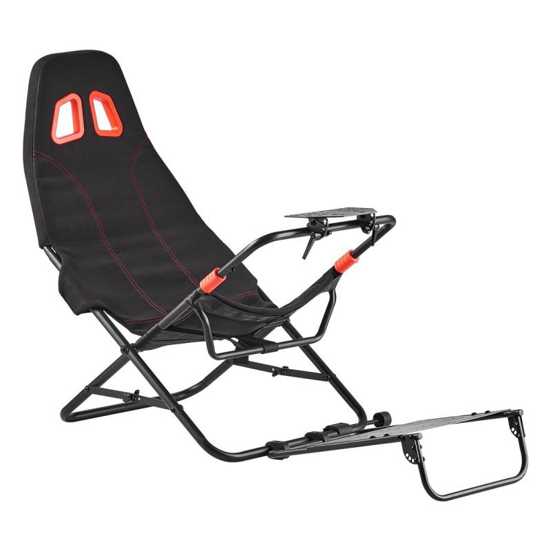 Nešiojamas lenktynių vairo stovas, juodas0