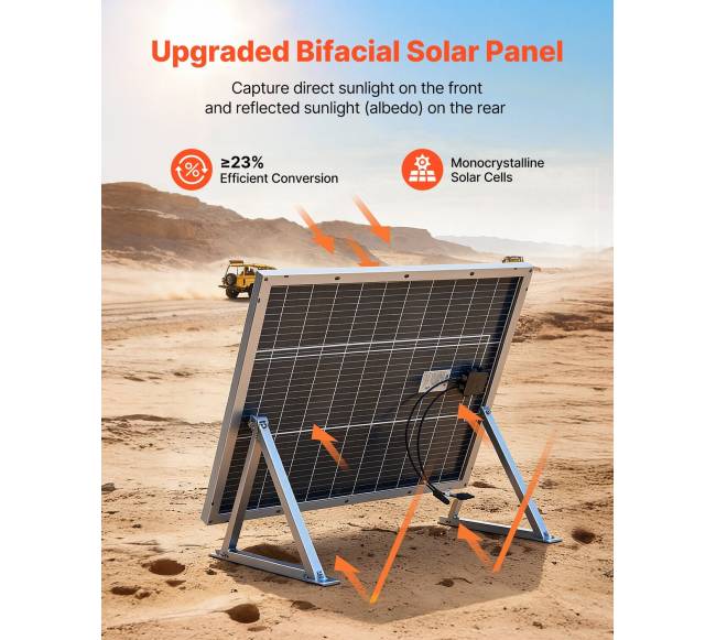 2 vnt. 100W bifacialiniai saulės moduliai1