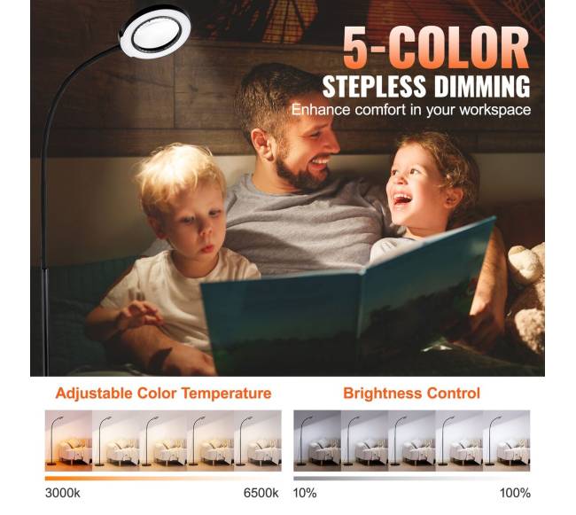 Didinamasis stiklas su šviesa ir stovu2