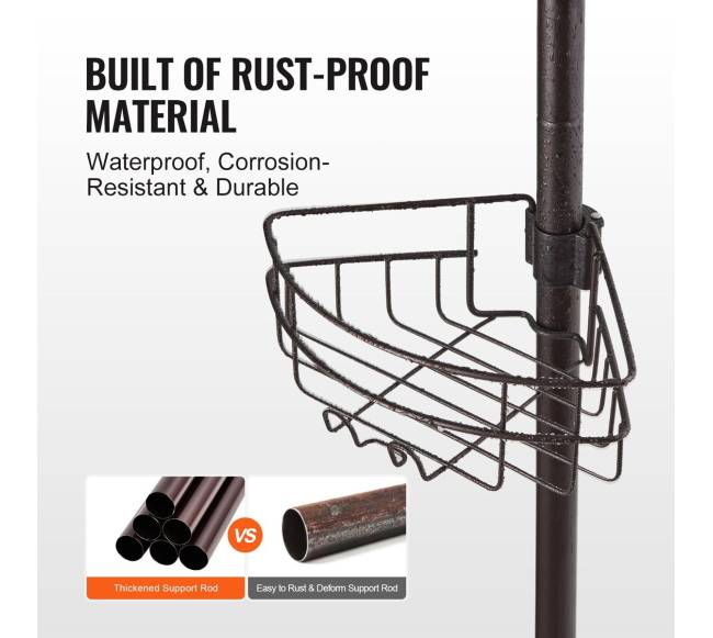 Kampinė įtempimo dušo lentyna4