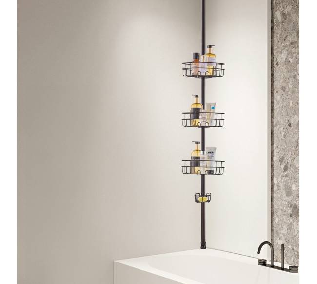 Kampinė įtempimo dušo lentyna7