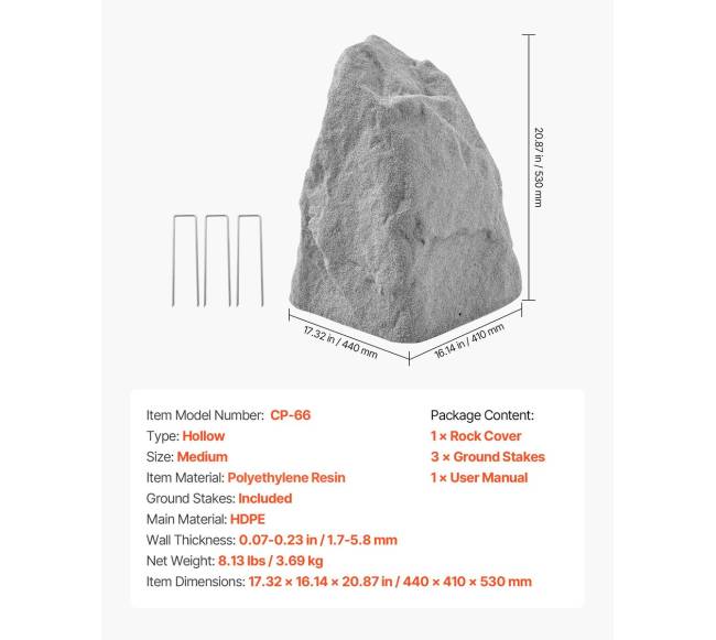 Dirbtinis uolinis dangtis sodo dekorui6