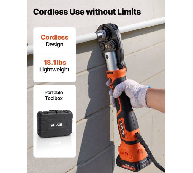 Belaidis vamzdžių presavimo įrankių rinkinys 18V4