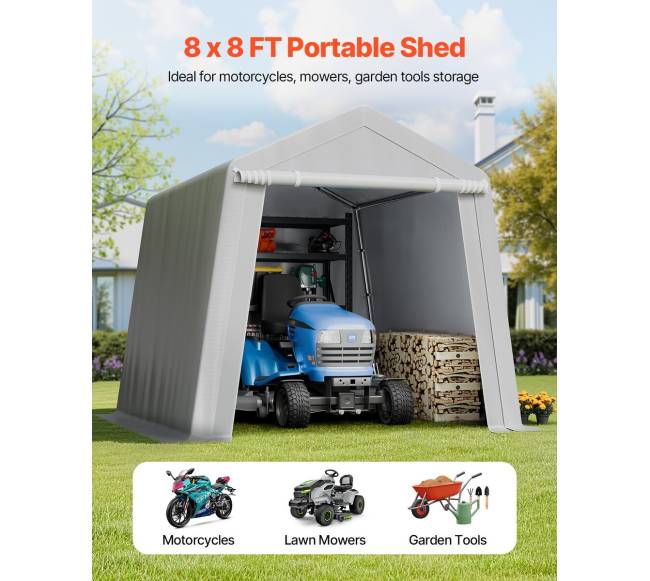 Lauko sandėliavimo pastogė 8x8 ft1