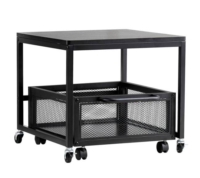 Mini šaldytuvo stovas su ratukais ir laikymo vieta0