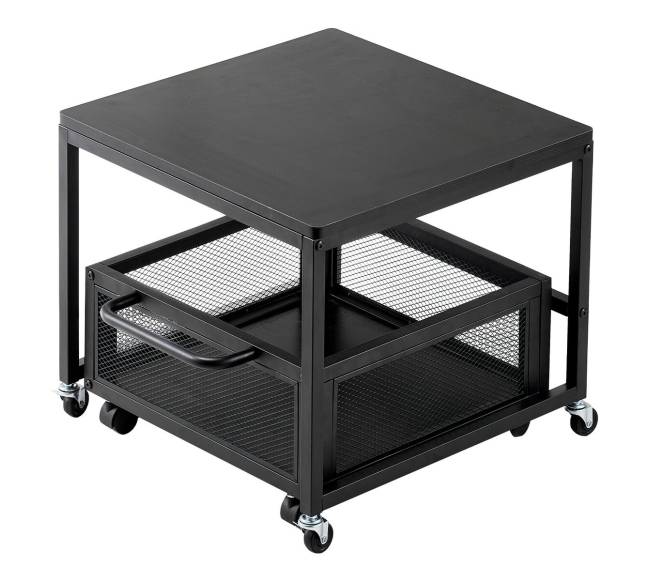 Mini šaldytuvo stovas su ratukais ir laikymo vieta8