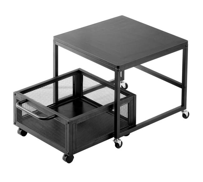 Mini šaldytuvo stovas su ratukais ir laikymo vieta10