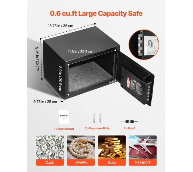 72 litrų seifas su slaptažodžiu ir rankenėle2