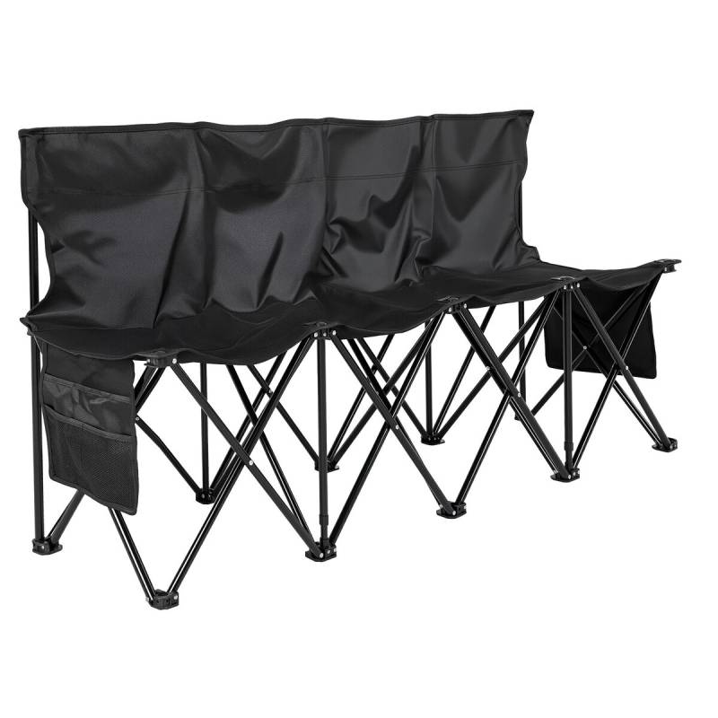 Nešiojama sulankstoma kėdė su 4 vietomis ir kišenėmis0