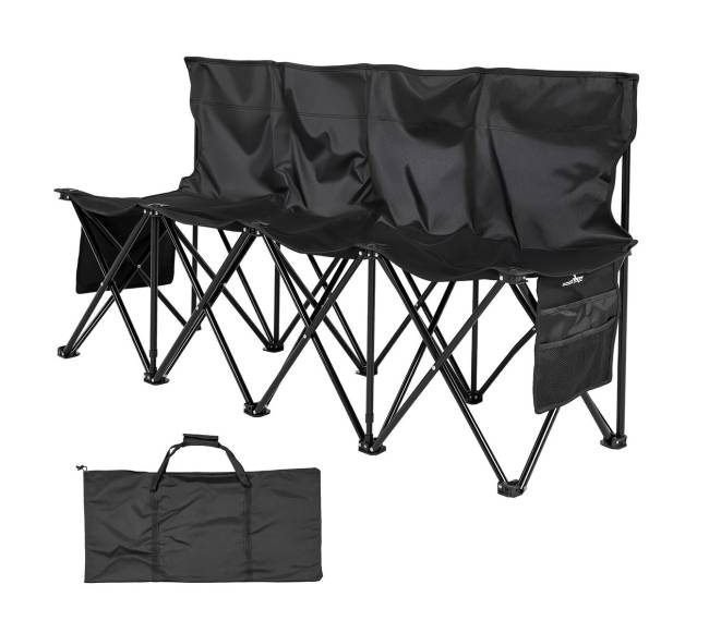 Nešiojama sulankstoma kėdė su 4 vietomis ir kišenėmis8