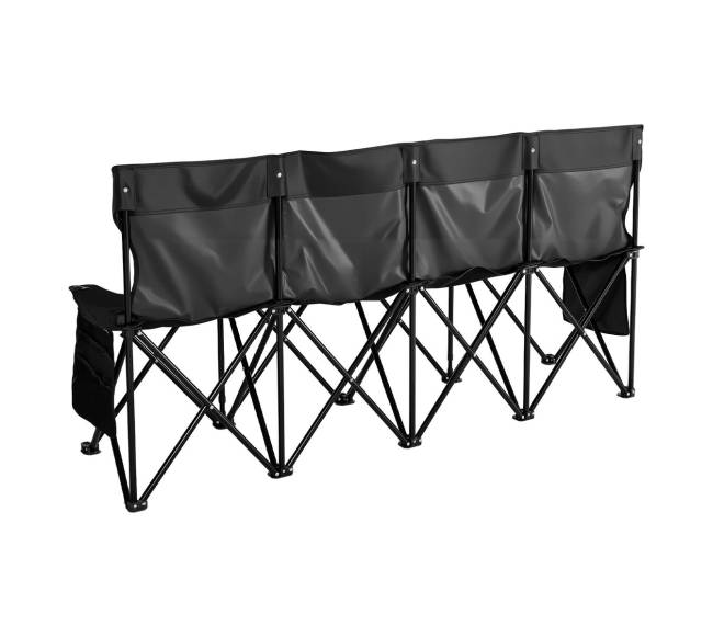 Nešiojama sulankstoma kėdė su 4 vietomis ir kišenėmis9