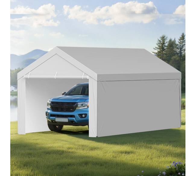 Pakeičiamas tentas automobiliui 6 x 4 m su šonais7