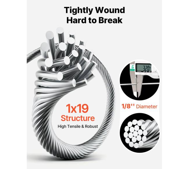 3,2 mm plieninė viela sodui ir terasai2