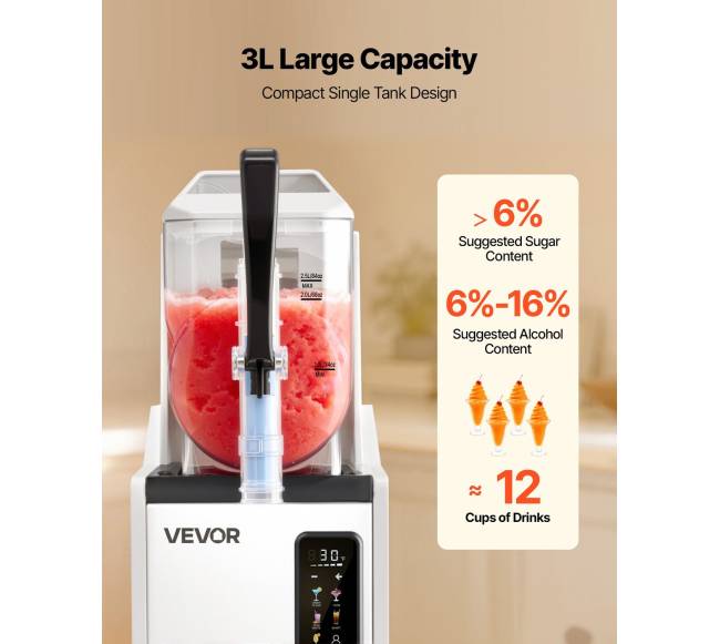 3L šerbetų aparatas namams be ledo3
