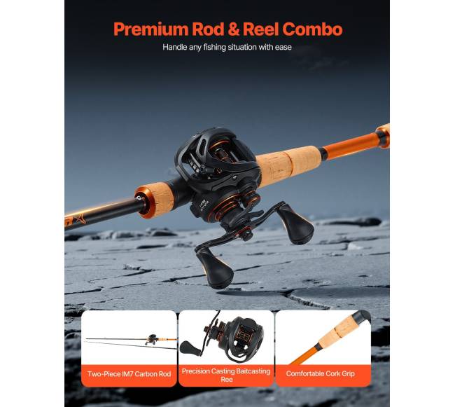 Meškerių ir ričių komplektas su IM7 anglies pluošto meškere2