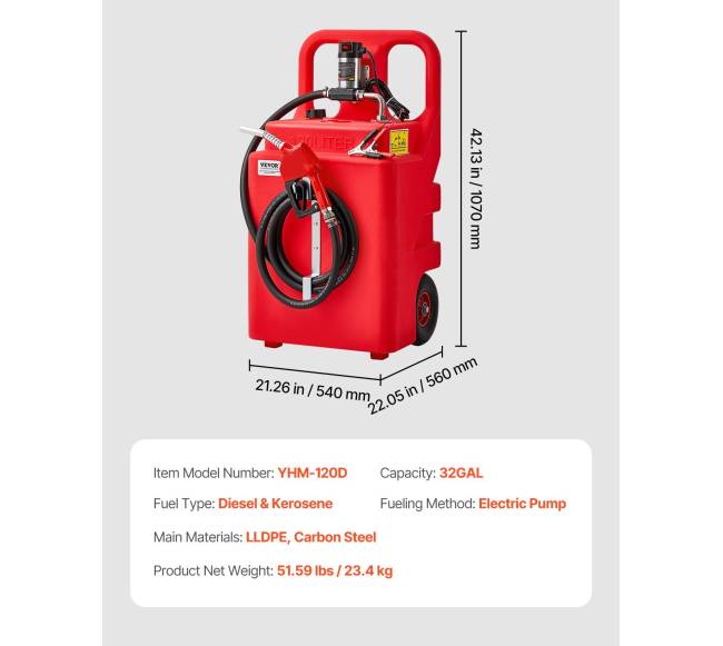 Dyzelino perkėlimo talpa, 121 litras su elektrine pompa6