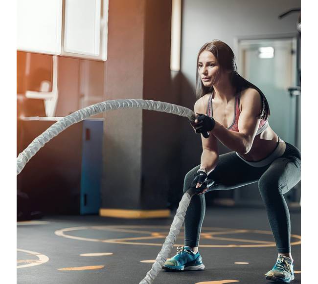 Mankštos virvė 38mm 9.1m sporto salei7