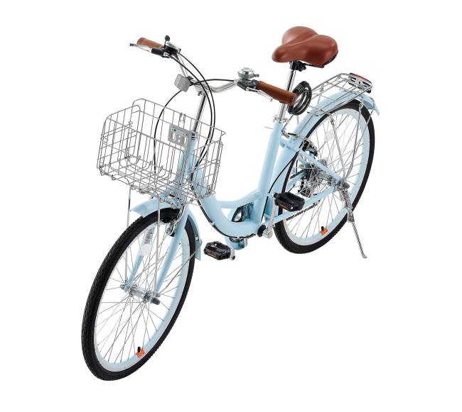 24 colių jūros dviratis su krepšiu0