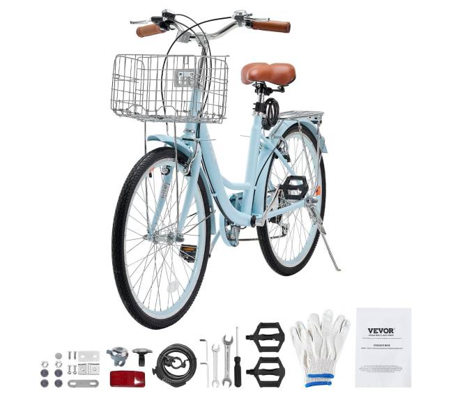 24 colių jūros dviratis su krepšiu8