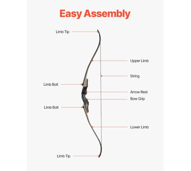60 colių lengvai išardomas lankas3