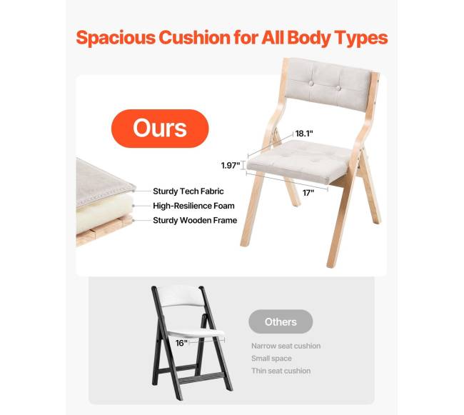 Medinės sulankstomos kėdės 4 vnt.4