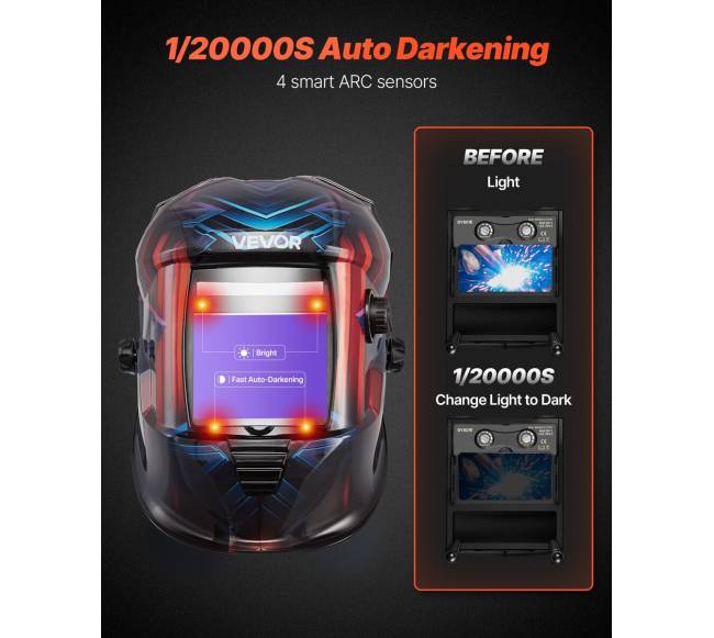 Suvirinimo šalmas su automatinio tamsinimo technologija2