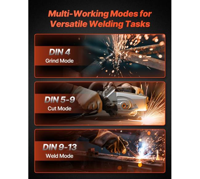 Suvirinimo šalmas su automatinio tamsinimo technologija5