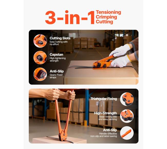 Plastikinio pakuotės juostos rinkinys pakavimo darbams3