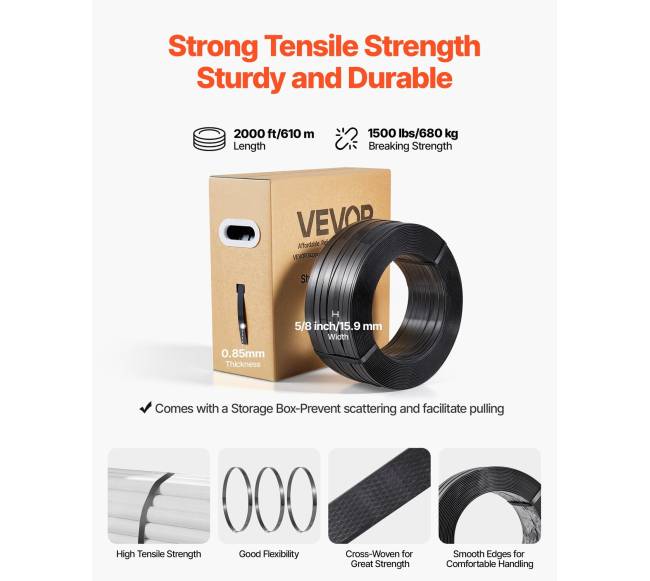 Plastikinio pakuotės juostos rinkinys pakavimo darbams4