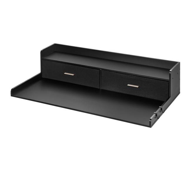 Skalbimo mašinos ir džiovyklės stalviršis su stalčiais ir lentyna0