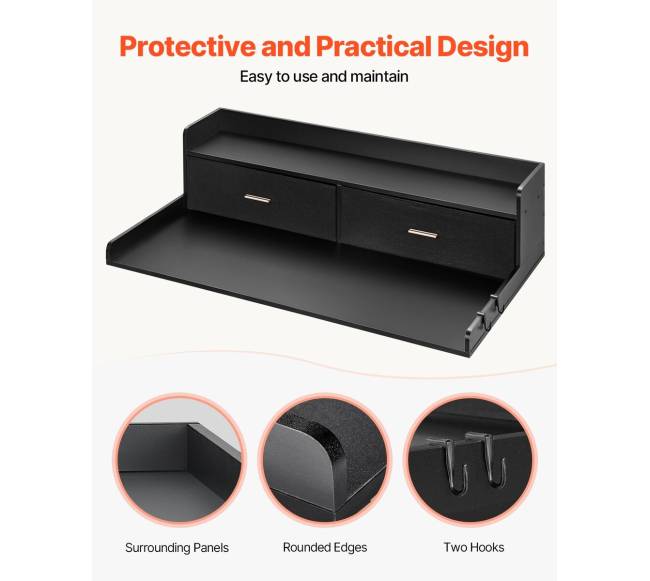 Skalbimo mašinos ir džiovyklės stalviršis su stalčiais ir lentyna5