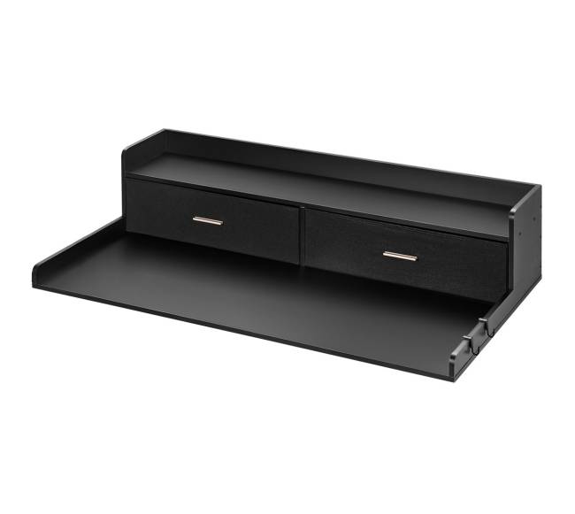 Skalbimo mašinos ir džiovyklės stalviršis su stalčiais ir lentyna8