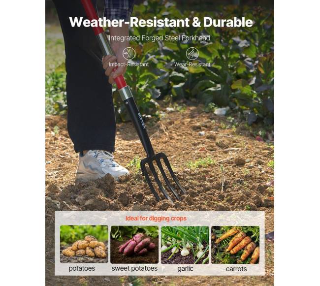 4 dantų sodo šakė su stiklo pluošto rankena1