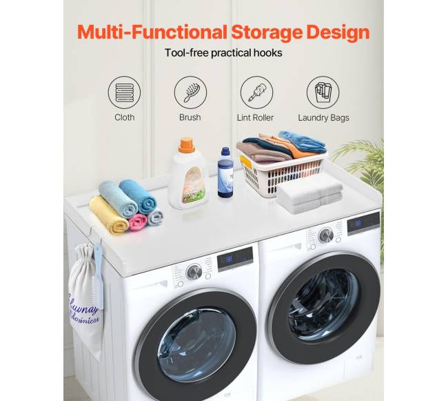 Skalbimo ir džiovyklės stalviršis, baltas1