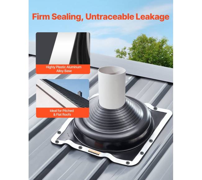 2 vnt. metaliniai stogo vamzdžių sandarinimo gaubtai3