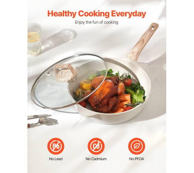 17 dalių granitinė neprideganti virtuvės puodų rinkinys2