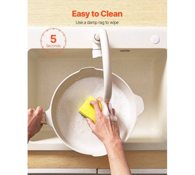 17 dalių granitinė neprideganti virtuvės puodų rinkinys6