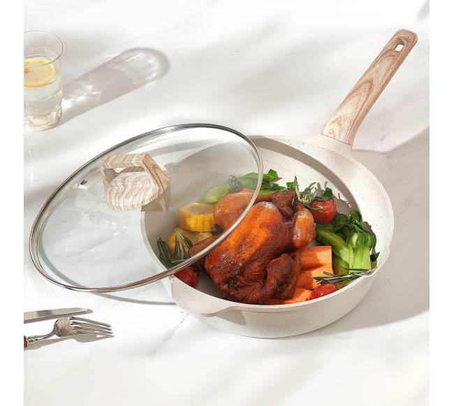 17 dalių granitinė neprideganti virtuvės puodų rinkinys7