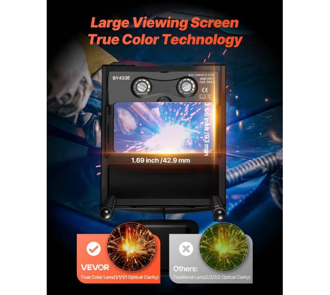 Automatinis suvirinimo šalmas su saulės baterija1