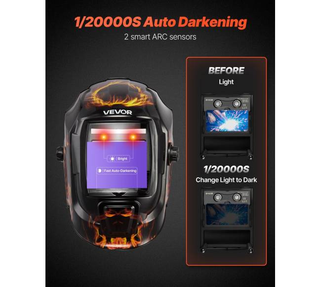 Automatinis suvirinimo šalmas su saulės baterija2