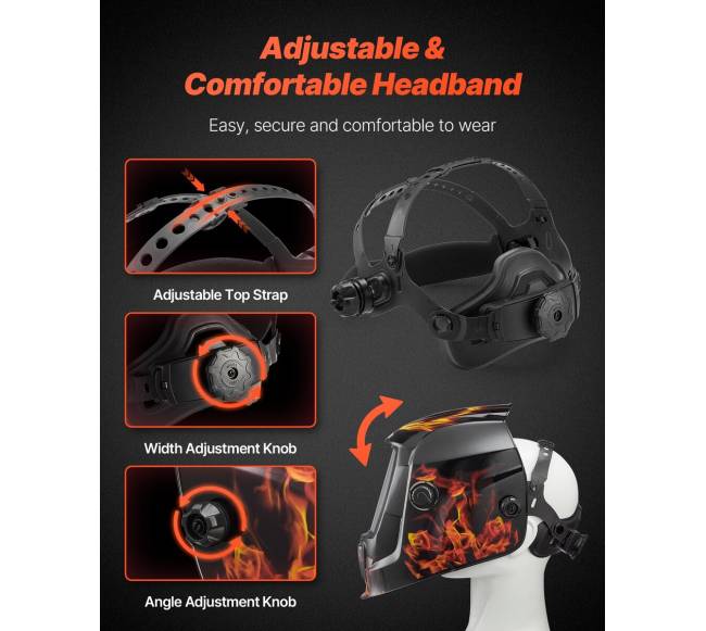 Automatinis suvirinimo šalmas su saulės baterija4